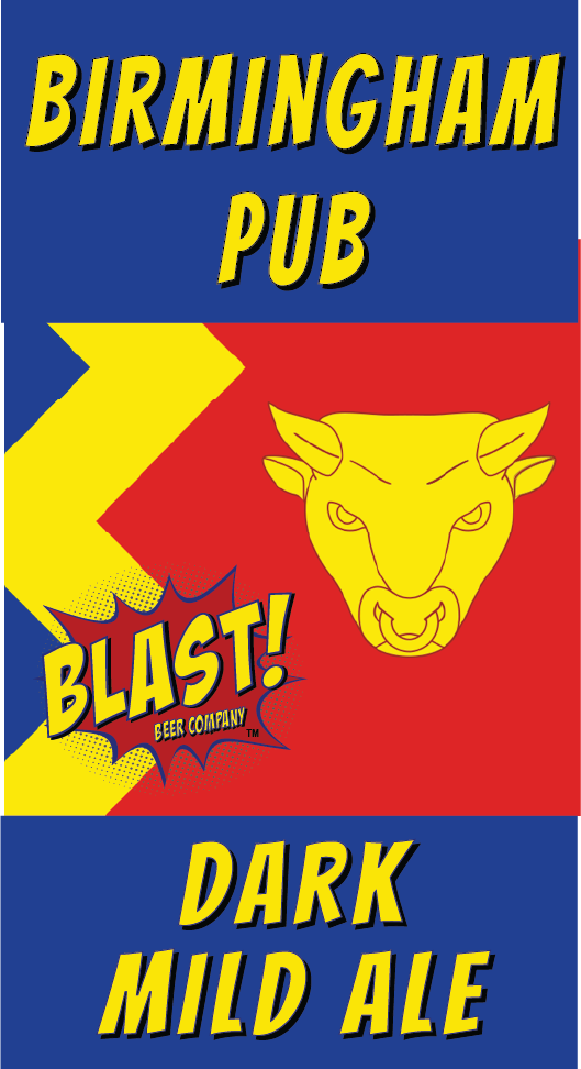 Blast 8 - Birmingham Pub beer Label Full Size