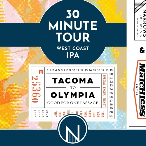 Narrows + Matchless 30 Minute Tour beer Label Full Size