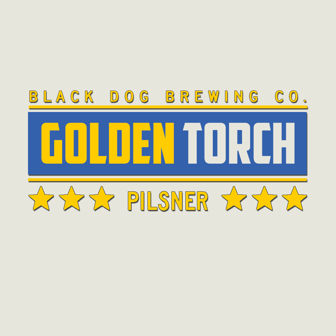 Black Dog Golden Torch Pilsner beer Label Full Size