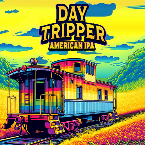 Runaway Train Brewery Day Tripper beer Label Full Size
