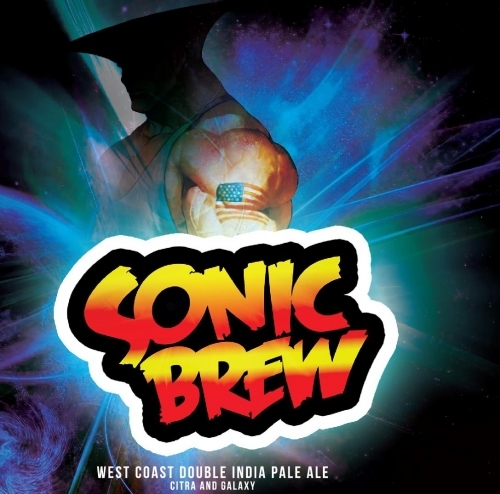 Arrow Lodge Sonic Brew beer Label Full Size