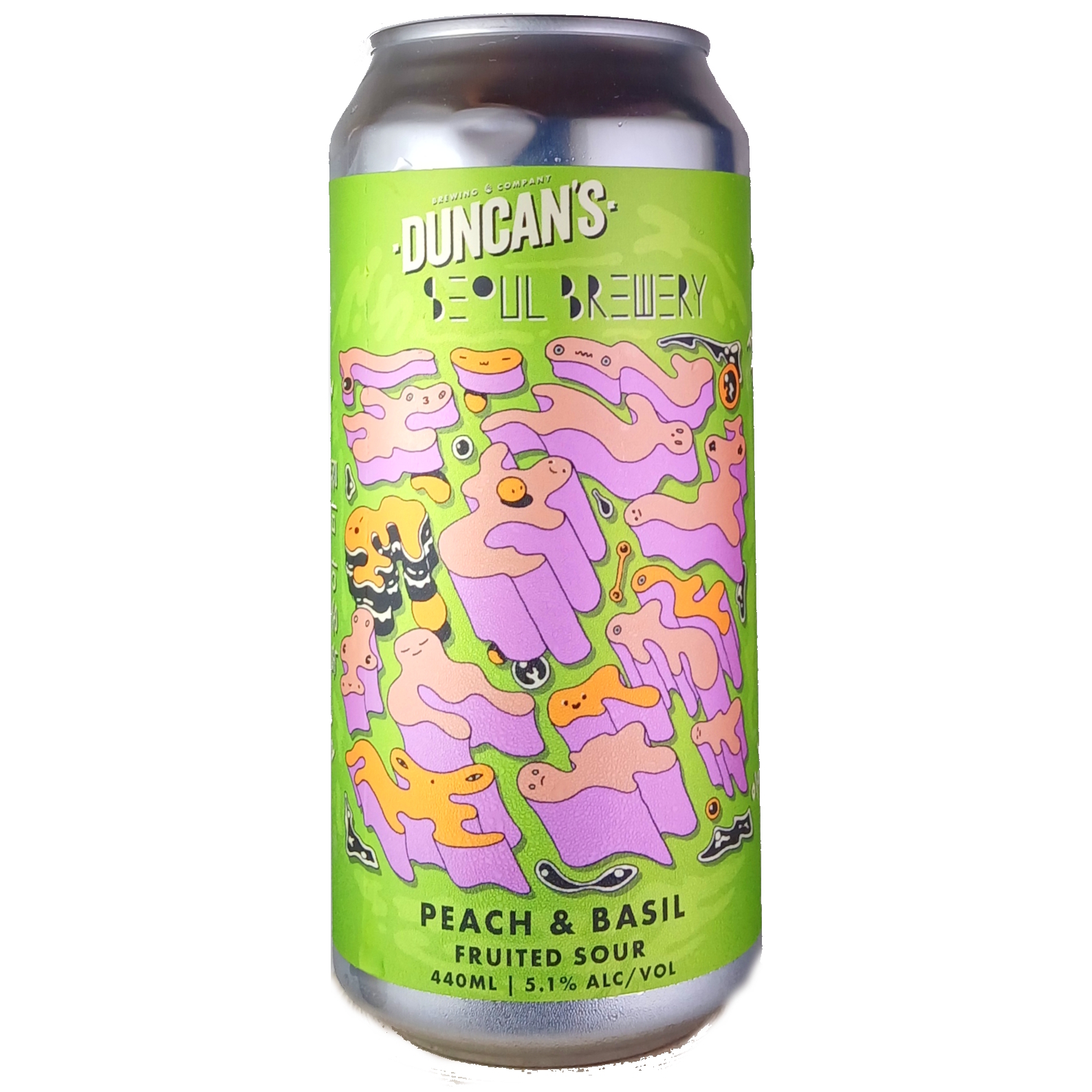 Duncan's + Seoul Peach & Basil beer Label Full Size