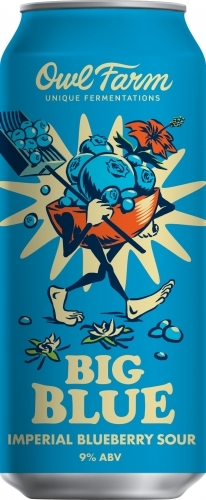 Owl Farm Big Blue beer Label Full Size