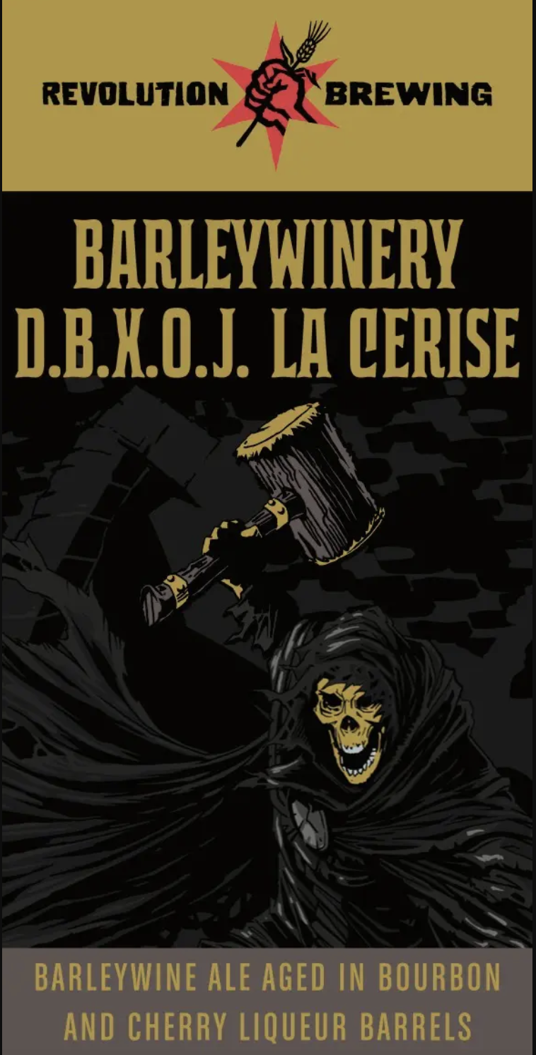 Revolution Barleywinery D.B.V.S.O.J. beer Label Full Size