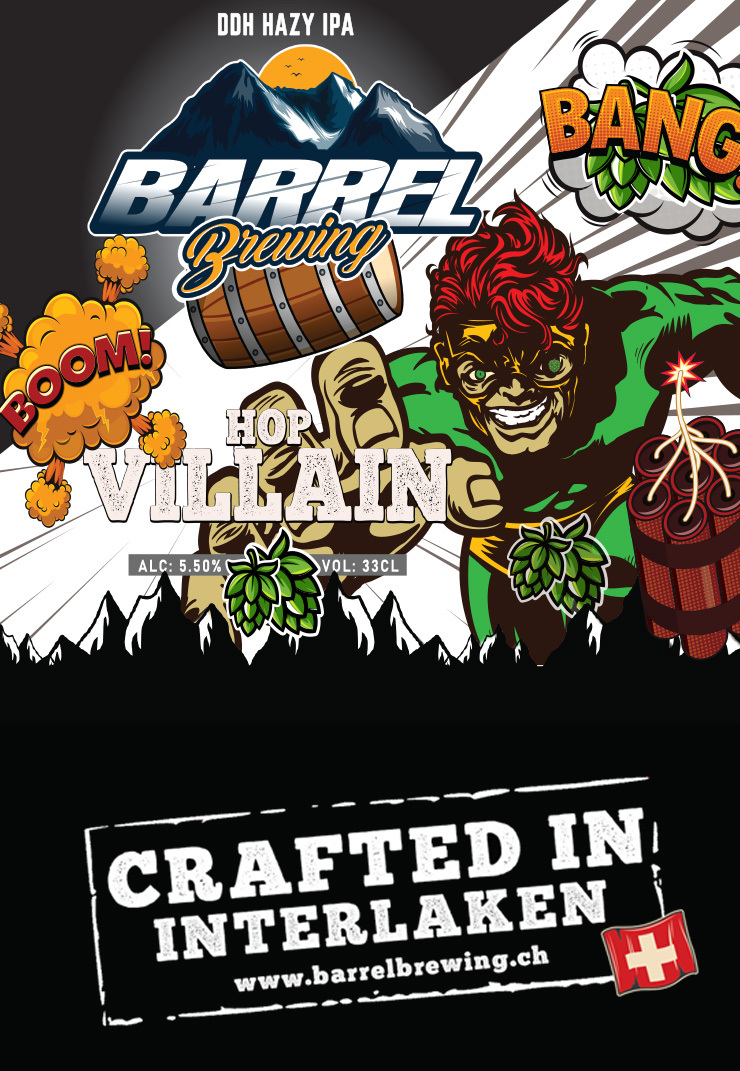 Barrel Hop Villain beer Label Full Size