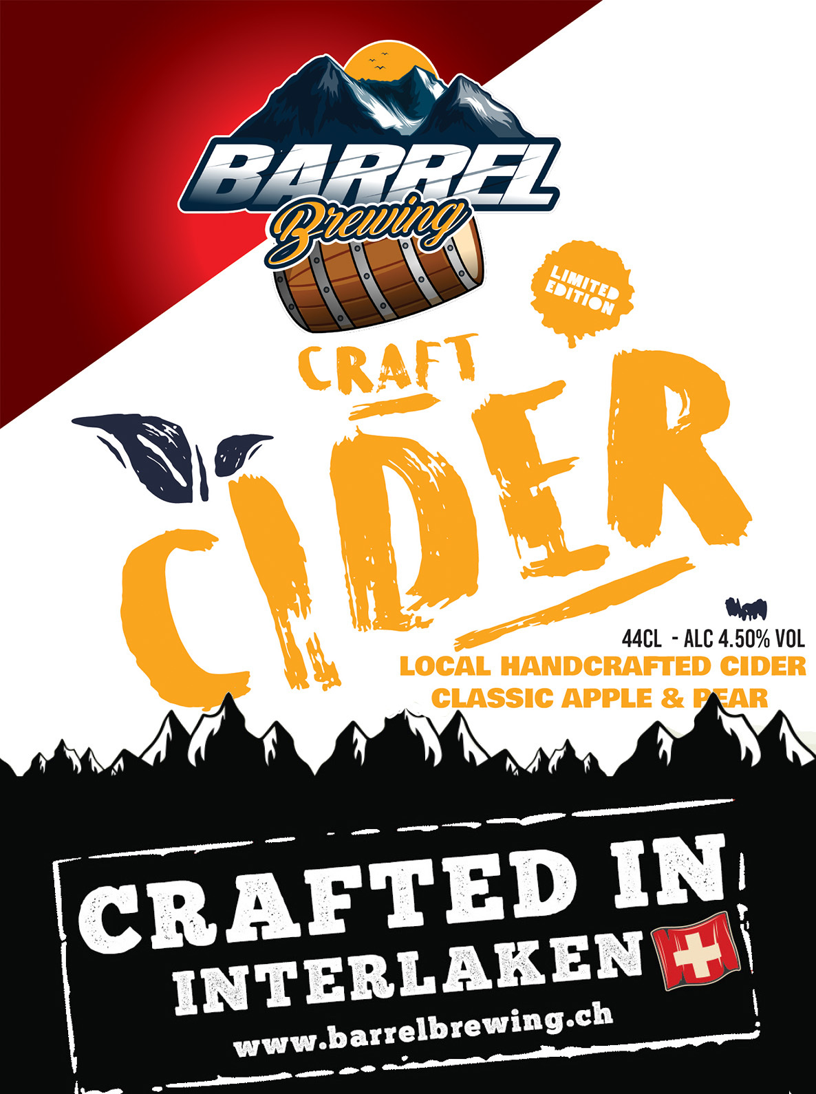 Barrel Craft Cider beer Label Full Size