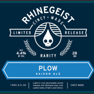 Rhinegeist Plow beer Label Full Size
