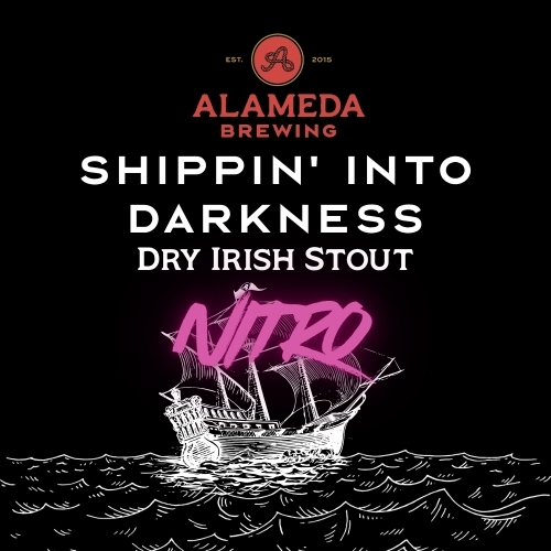 Alameda Island Shippin' Into Darkness Nitro beer Label Full Size