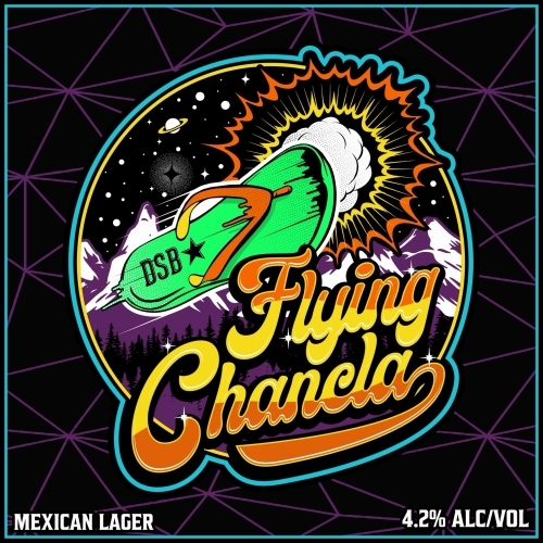 Dark Sky Flying Chancla beer Label Full Size