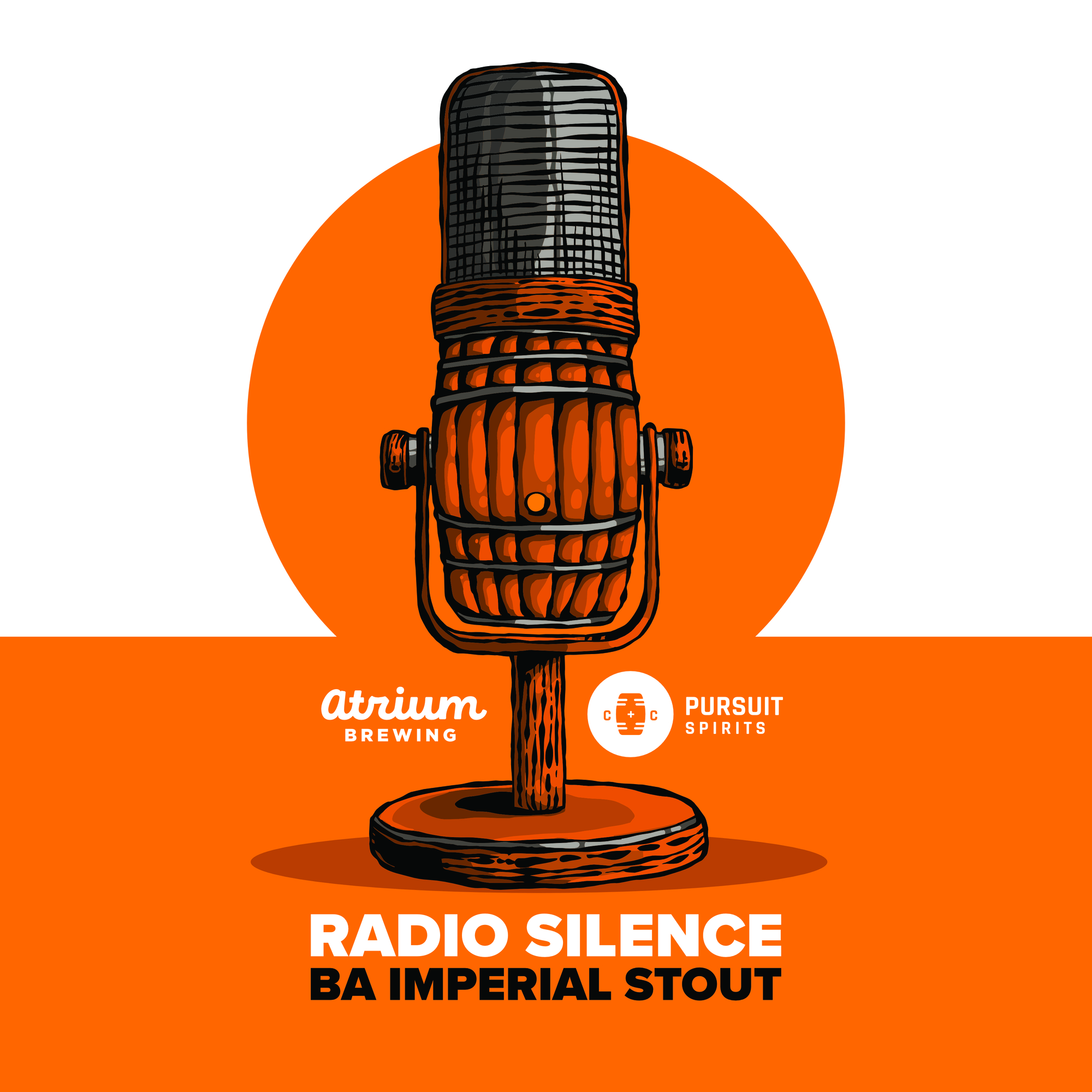 Atrium Radio Silence beer Label Full Size