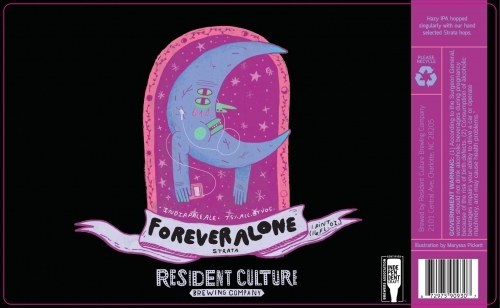 Resident Culture Forever Alone: Strata beer Label Full Size