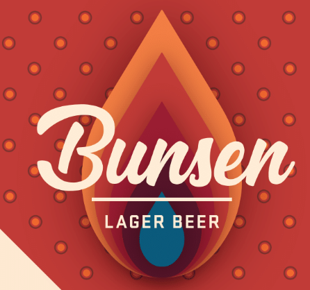 The Glass Jug Bunsen beer Label Full Size
