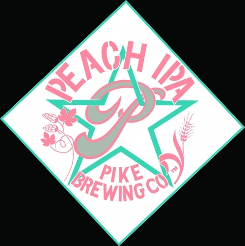 Pike Peach IPA beer Label Full Size