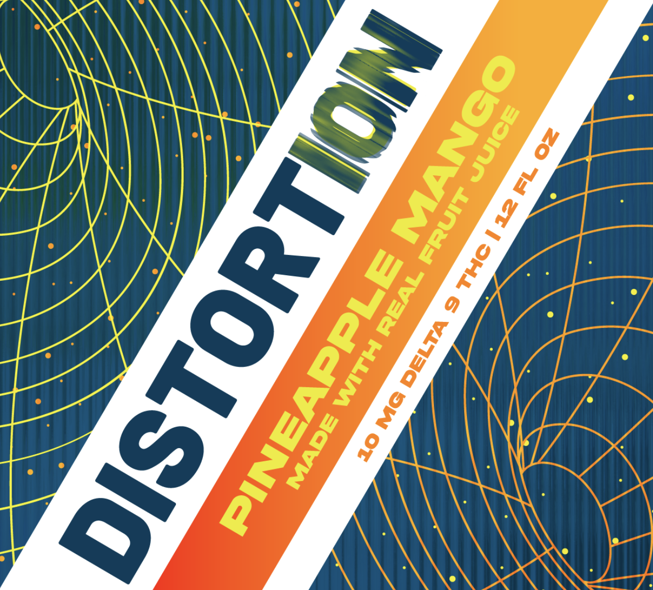 The Glass Jug Distortion - Pineapple Mango beer Label Full Size