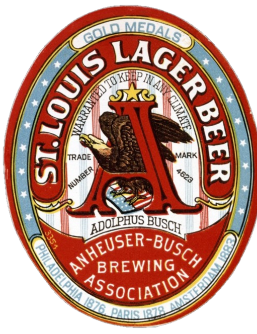 Bud Light St. Louis Lager beer Label Full Size