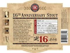 Springfield 16th Anniversary Stout beer Label Full Size