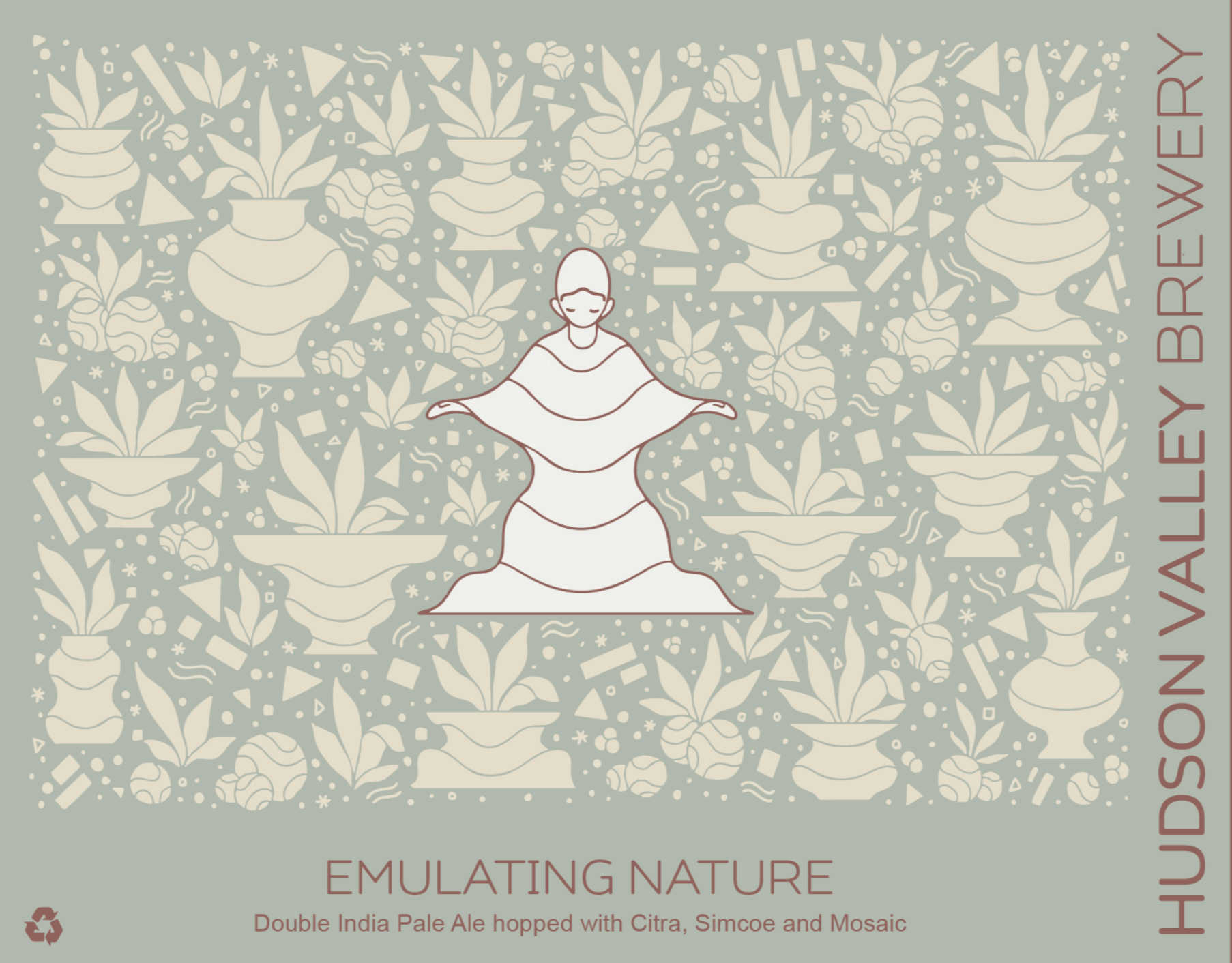 Hudson Valley Emulating Nature beer Label Full Size