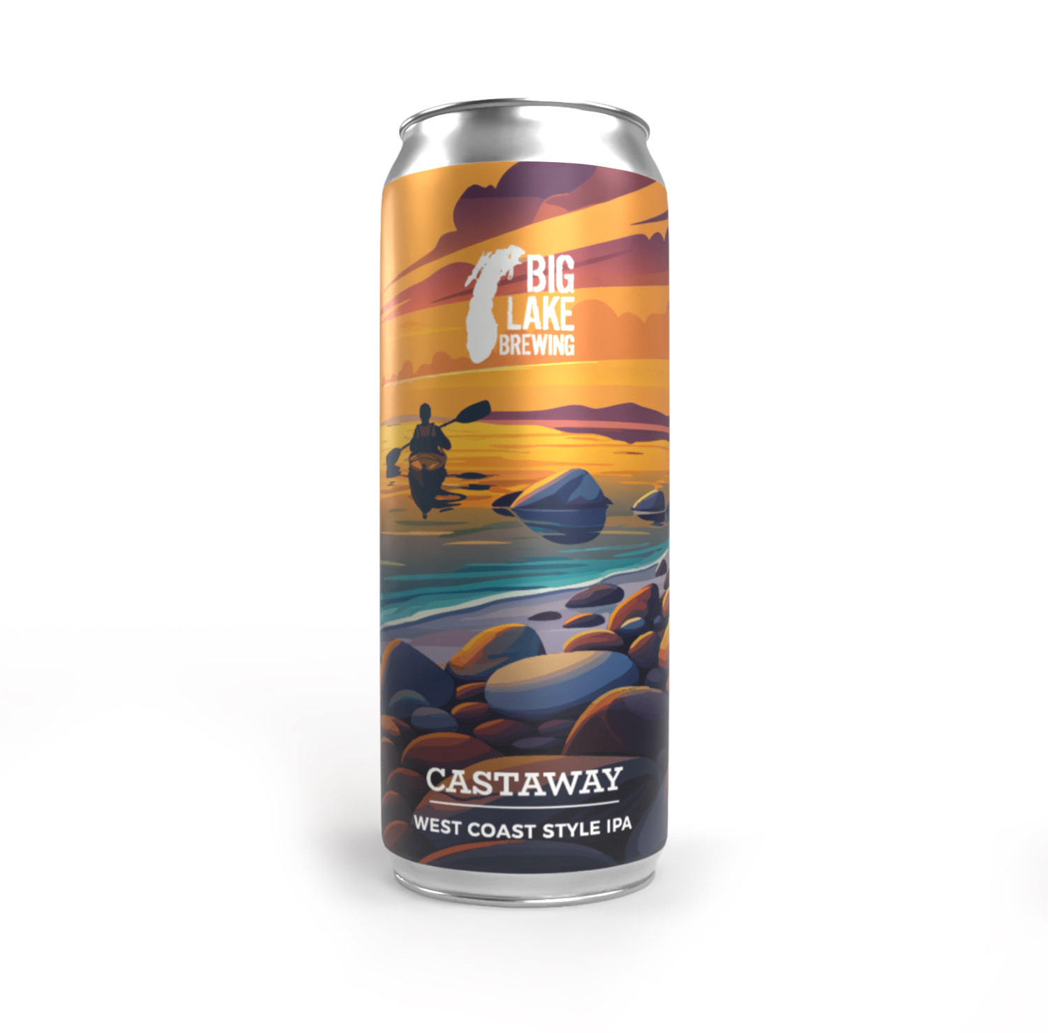 Big Lake Castaway beer Label Full Size