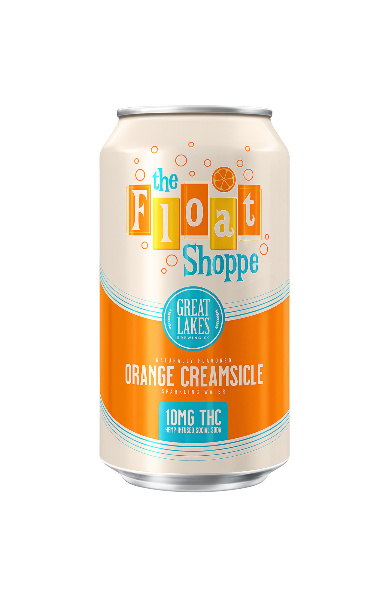 Great Lakes Float Shoppe Orange Creamsicle (10mg THC) beer Label Full Size
