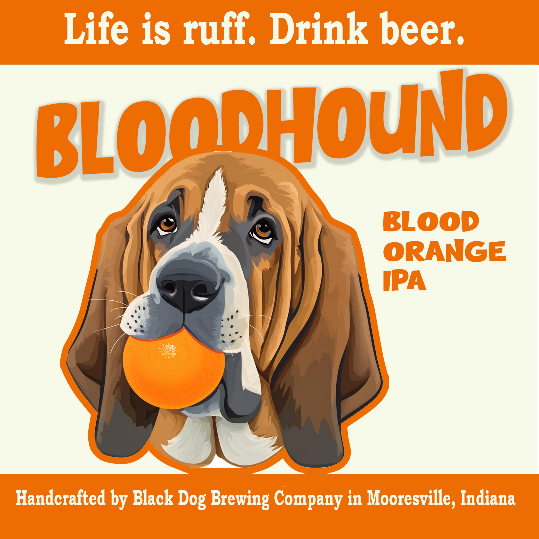 Black Dog Moores Light Blood Orange beer Label Full Size