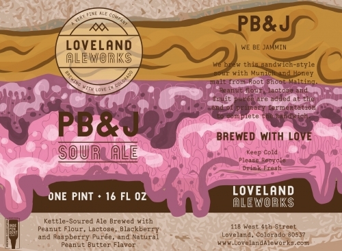 Loveland Pb&J Sour Ale beer Label Full Size