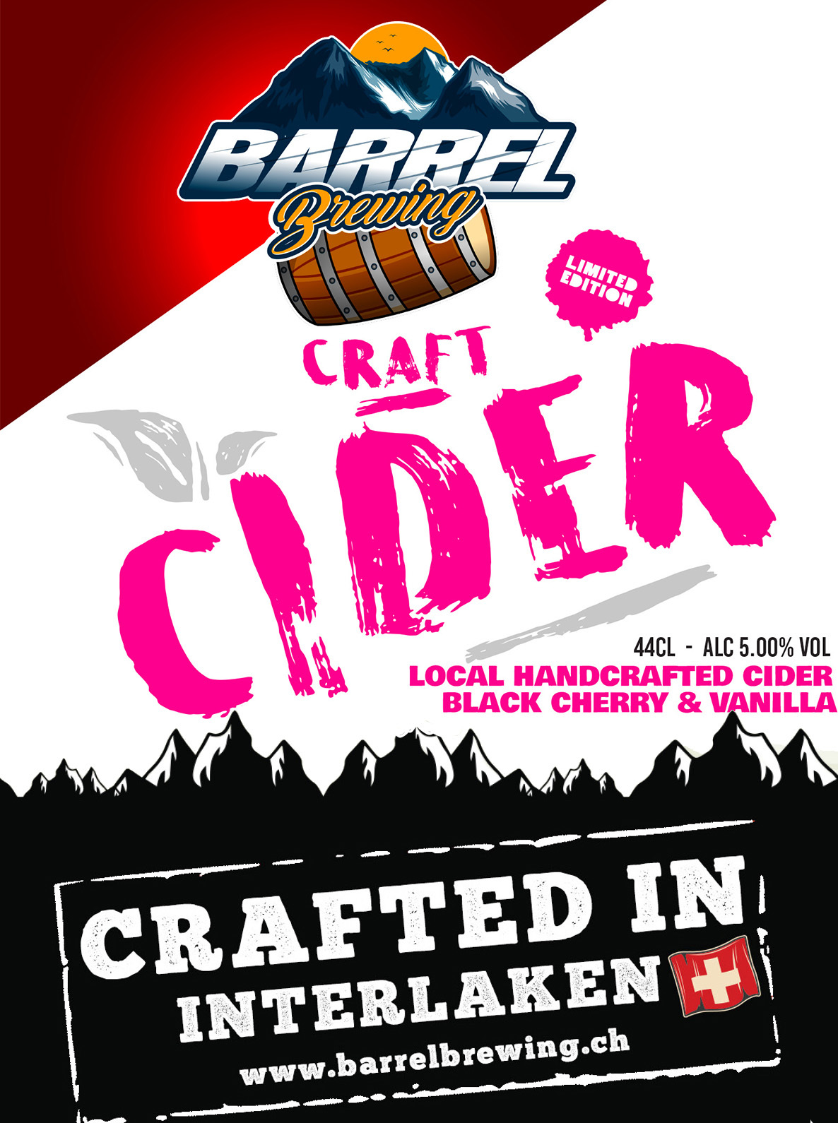 Barrel Dark Cherry & Vanilla Cider beer Label Full Size