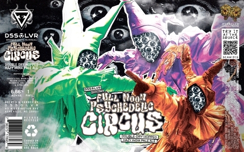 DSSOLVR Full Moon Psychedelic Circus beer Label Full Size
