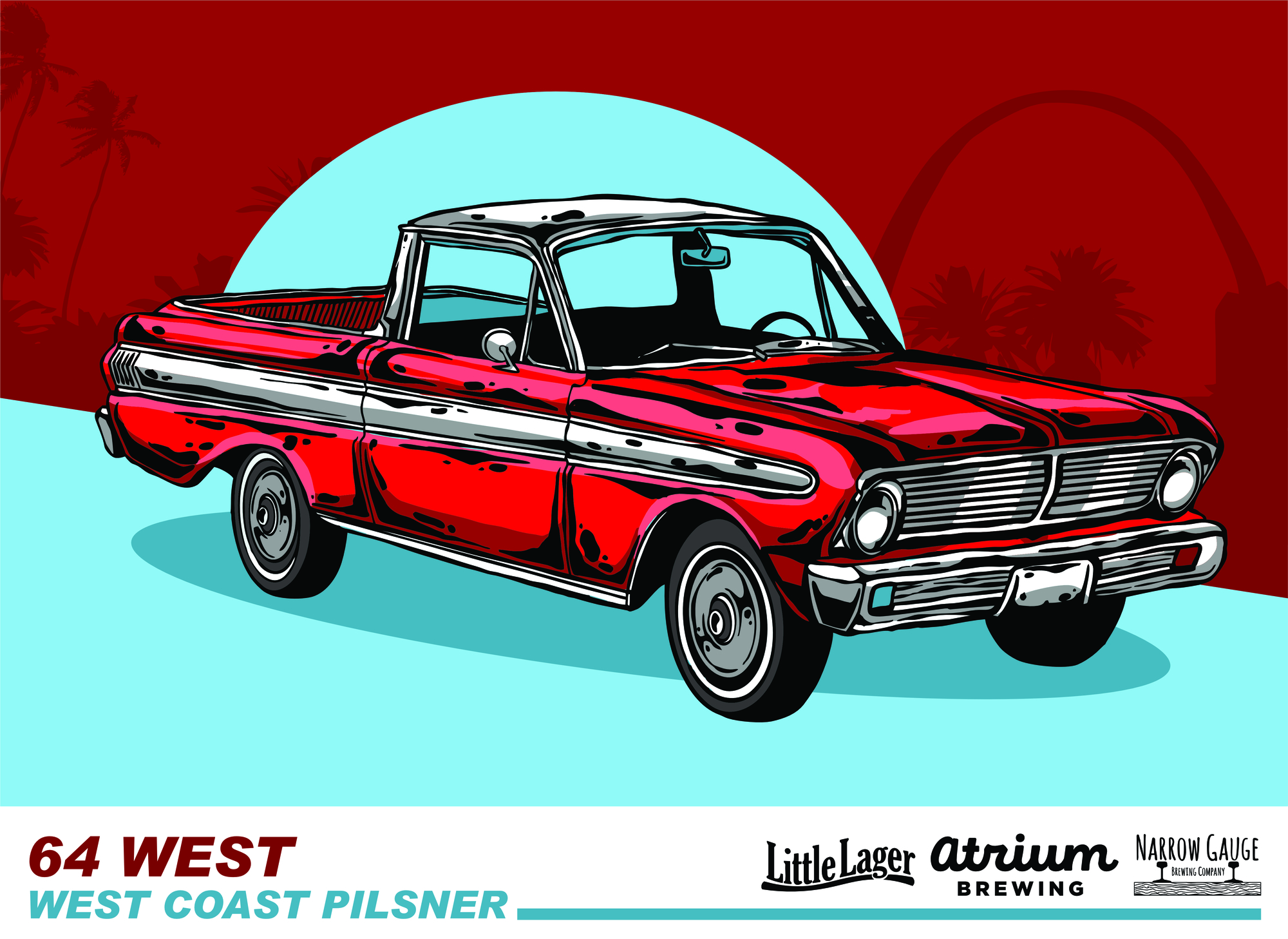 Atrium 64 West beer Label Full Size