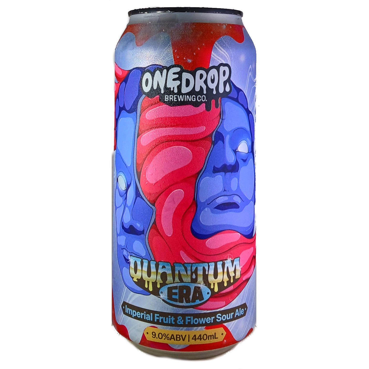 One Drop Quantum Era Imperial Fruit And Flower beer Label Full Size