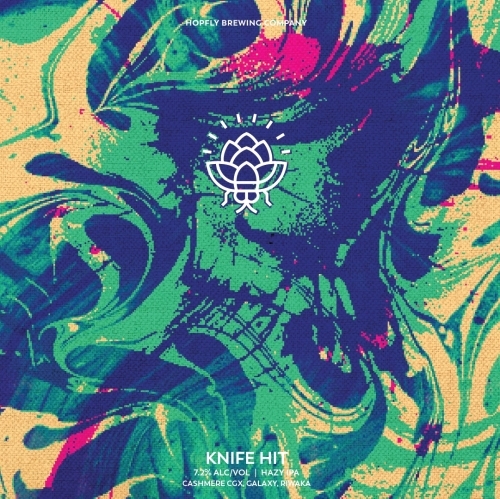 Hopfly Shadow Overlap beer Label Full Size