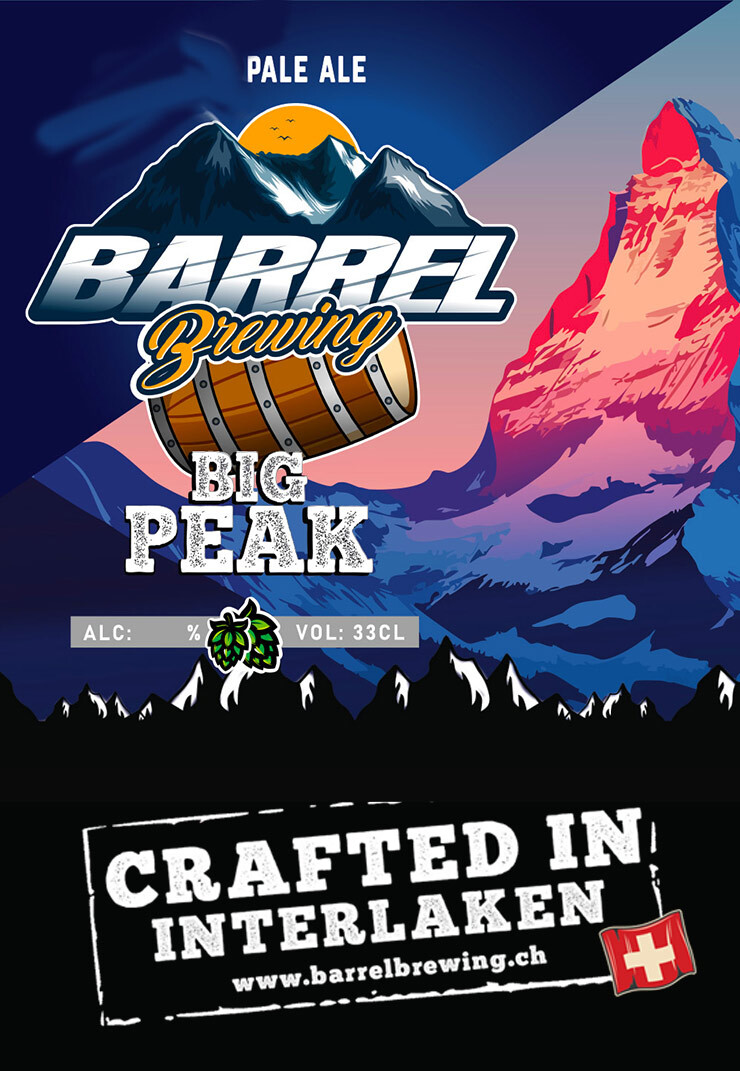 Barrel Big Peak beer Label Full Size