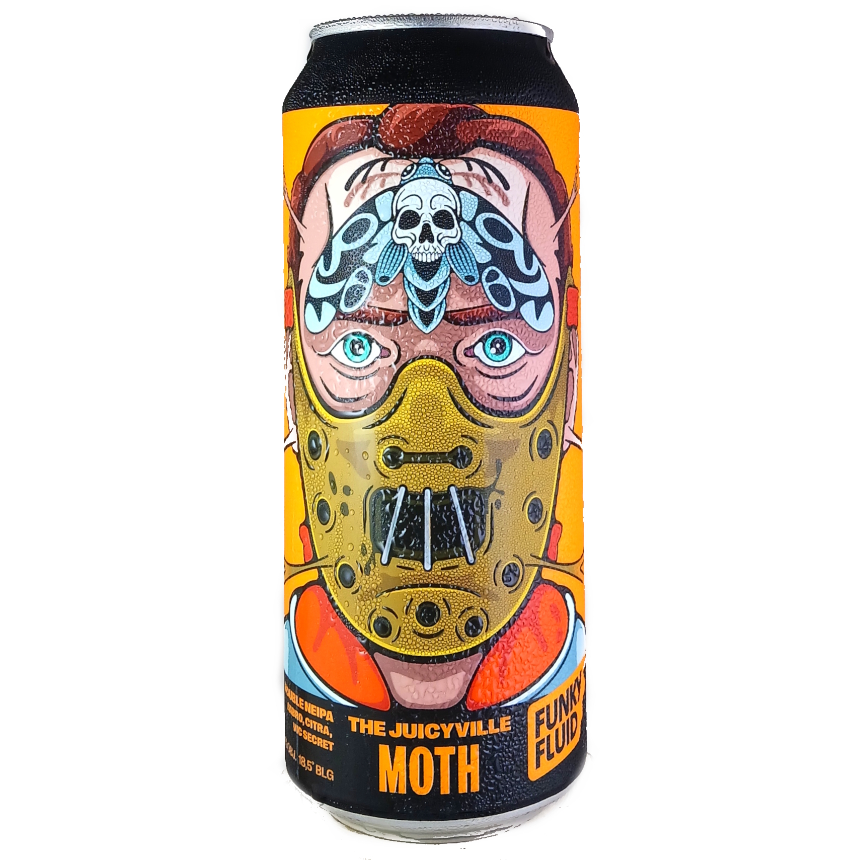 Funky Fluid Moth beer Label Full Size