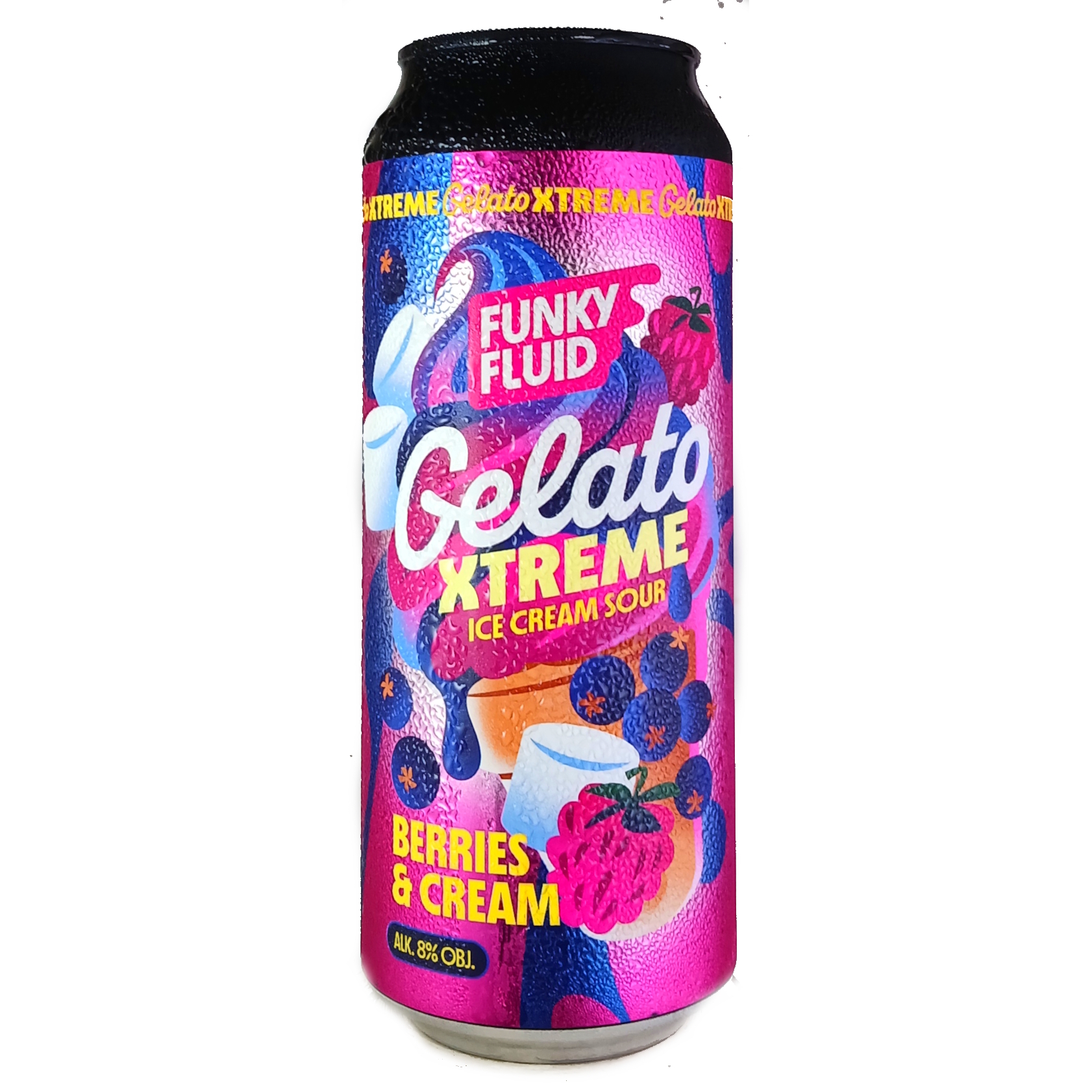 Funky Fluid Gelato Xtreme: Berries & Cream beer Label Full Size