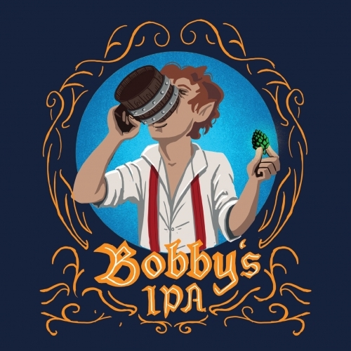 Back Pew Bobby's IPA beer Label Full Size