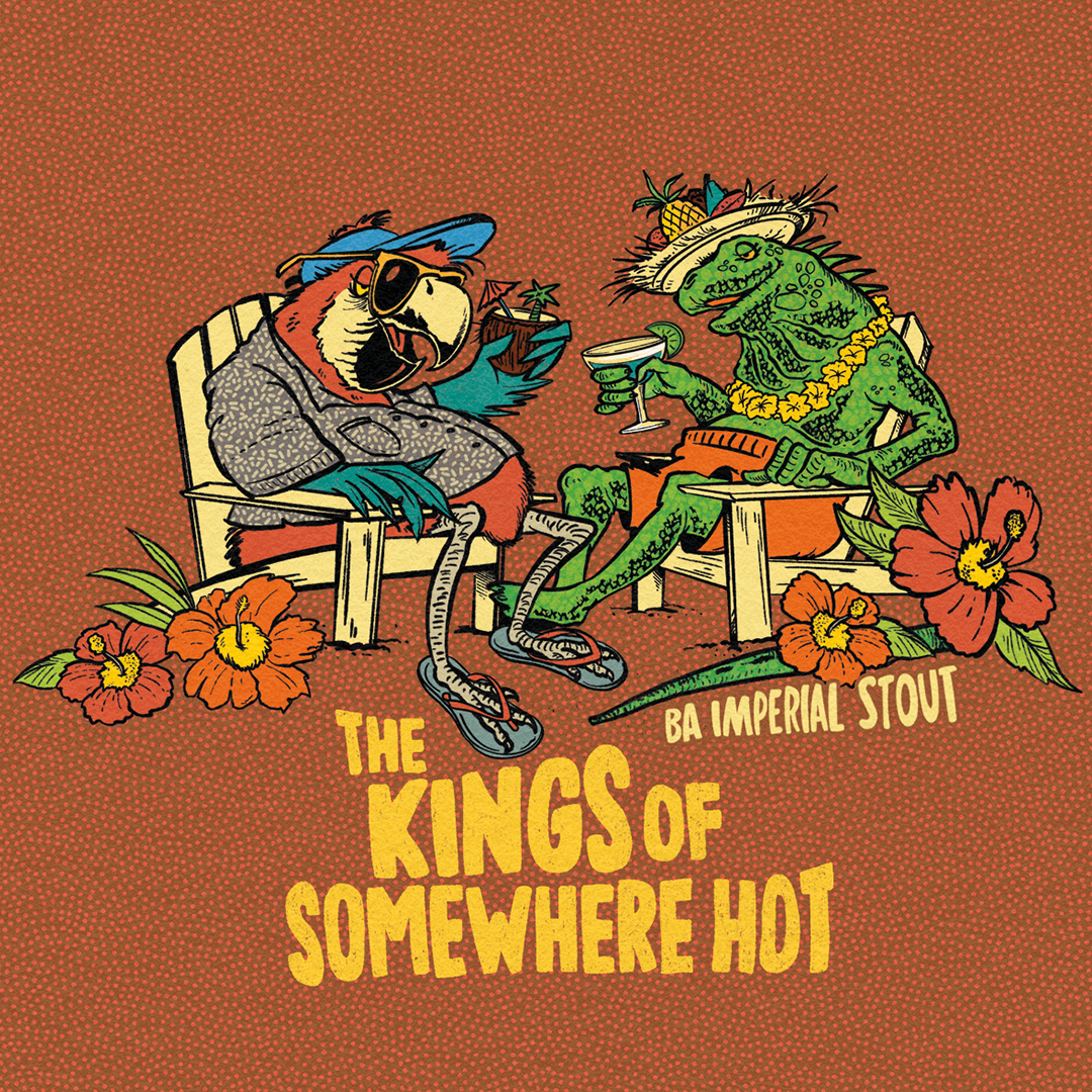 Tripping Animals Kings Of Somewhere Hot beer Label Full Size