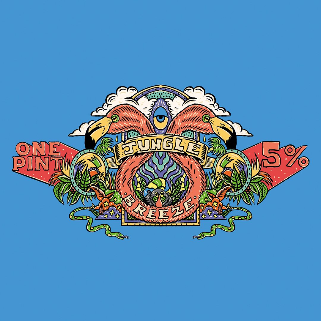 Tripping Animals Jungle Breeze beer Label Full Size