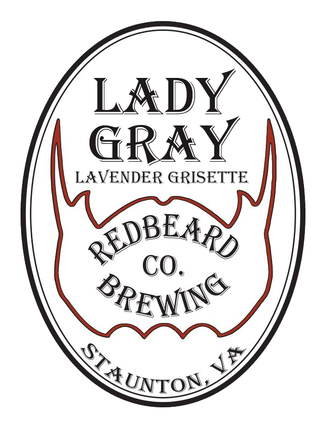 Redbeard Brewing Lady Gray Lavender Grisette beer Label Full Size