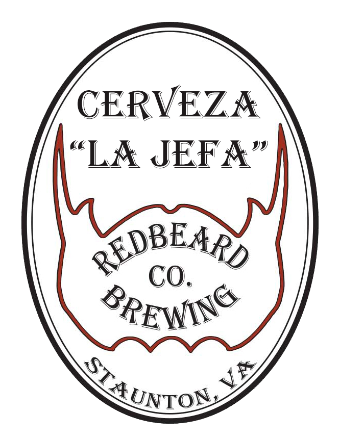 Redbeard Brewing Cerveza "La Jefa" beer Label Full Size