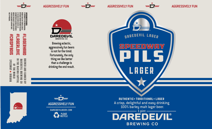 Daredevil Speedway Pils beer Label Full Size