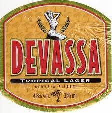 Devassa Tropical Lager beer Label Full Size