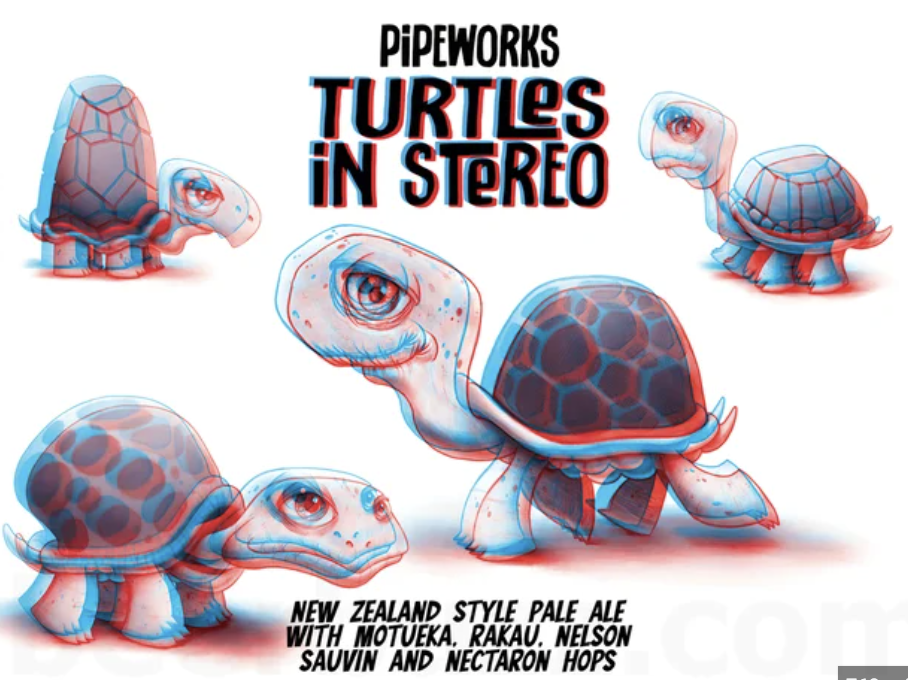 Pipeworks Turtles In Stereo beer Label Full Size