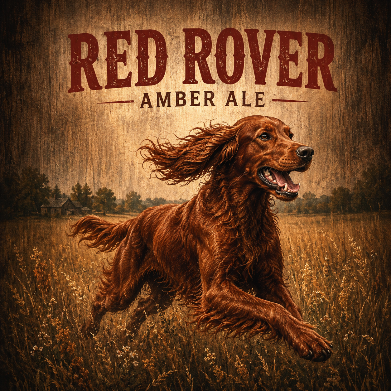 Black Dog Red Rover beer Label Full Size