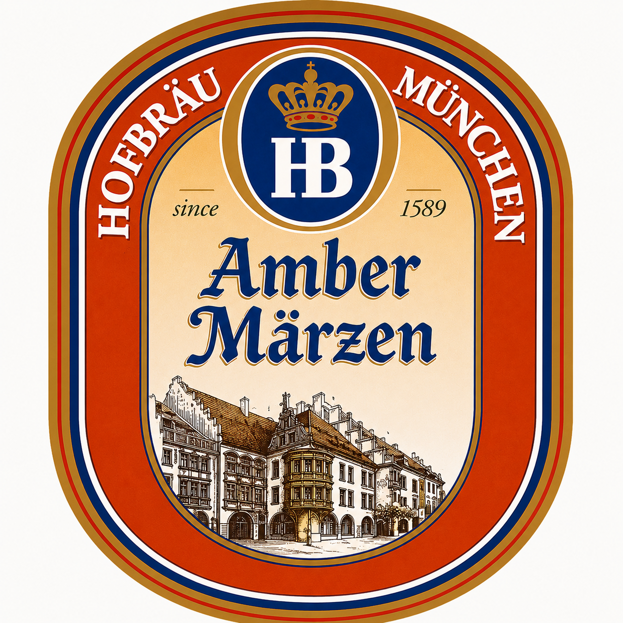 Hofbräu Amber Märzen beer Label Full Size