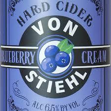 Von Stiehl Blueberry Cream Hard Cider beer Label Full Size