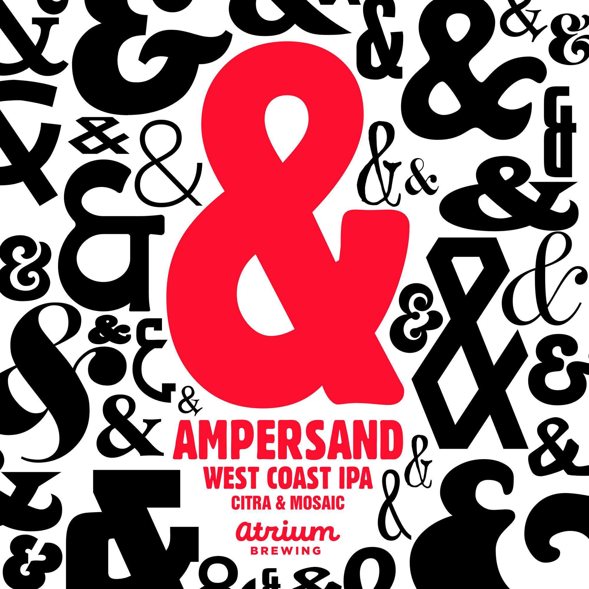 Atrium Ampersand beer Label Full Size