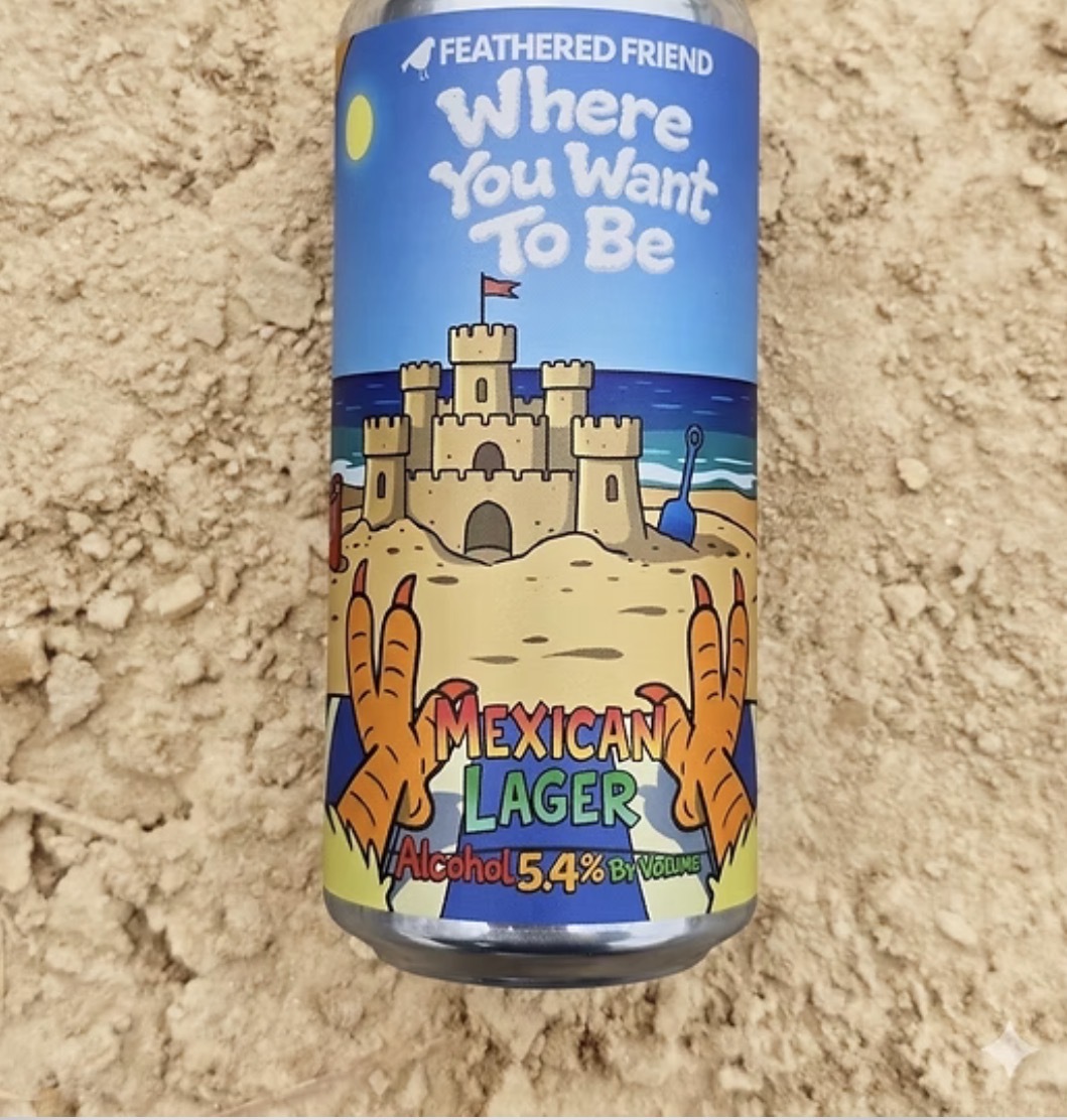 Feathered Friend Where You Want To Be beer Label Full Size