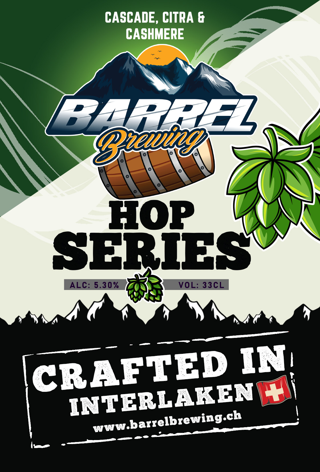 Barrel Hop Series `C` beer Label Full Size