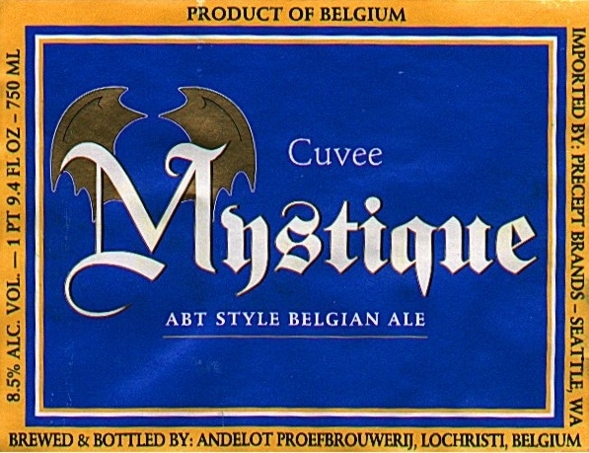 De Proef Mystique beer Label Full Size