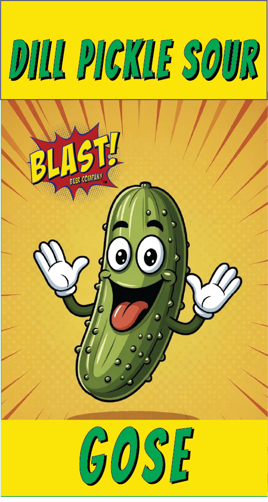 Blast 14 - Dill Pickle Sour beer Label Full Size