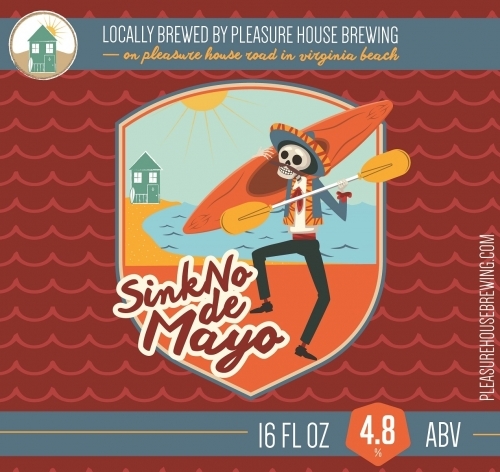 Pleasure House Sink No De Mayo beer Label Full Size